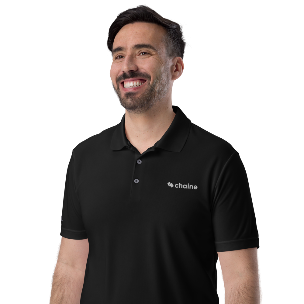 Straight To Business - Men's Adidas Performance Polo Shirt (Black)