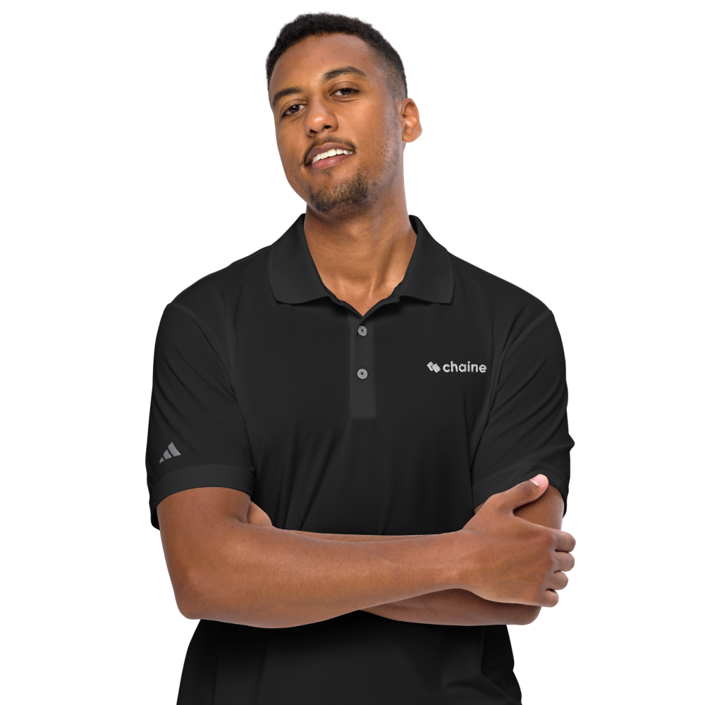 Straight To Business - Men's Adidas Performance Polo Shirt (Black)