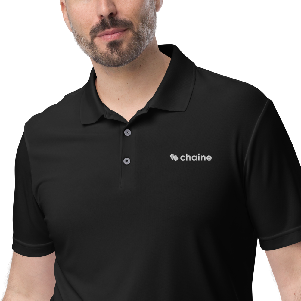 Straight To Business - Men's Adidas Performance Polo Shirt (Black)
