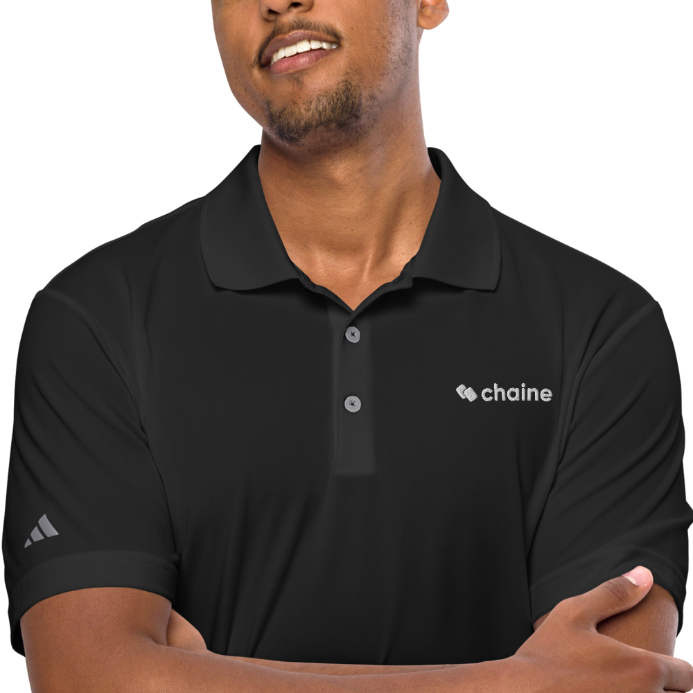 Straight To Business - Men's Adidas Performance Polo Shirt (Black)