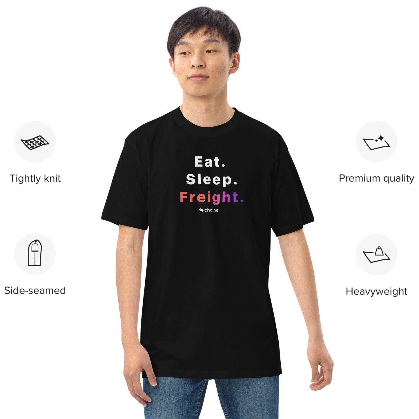 Eat Sleep Freight - Men’s premium heavyweight tee