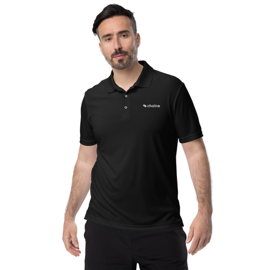 Straight To Business - Men's Adidas Performance Polo Shirt (Black)